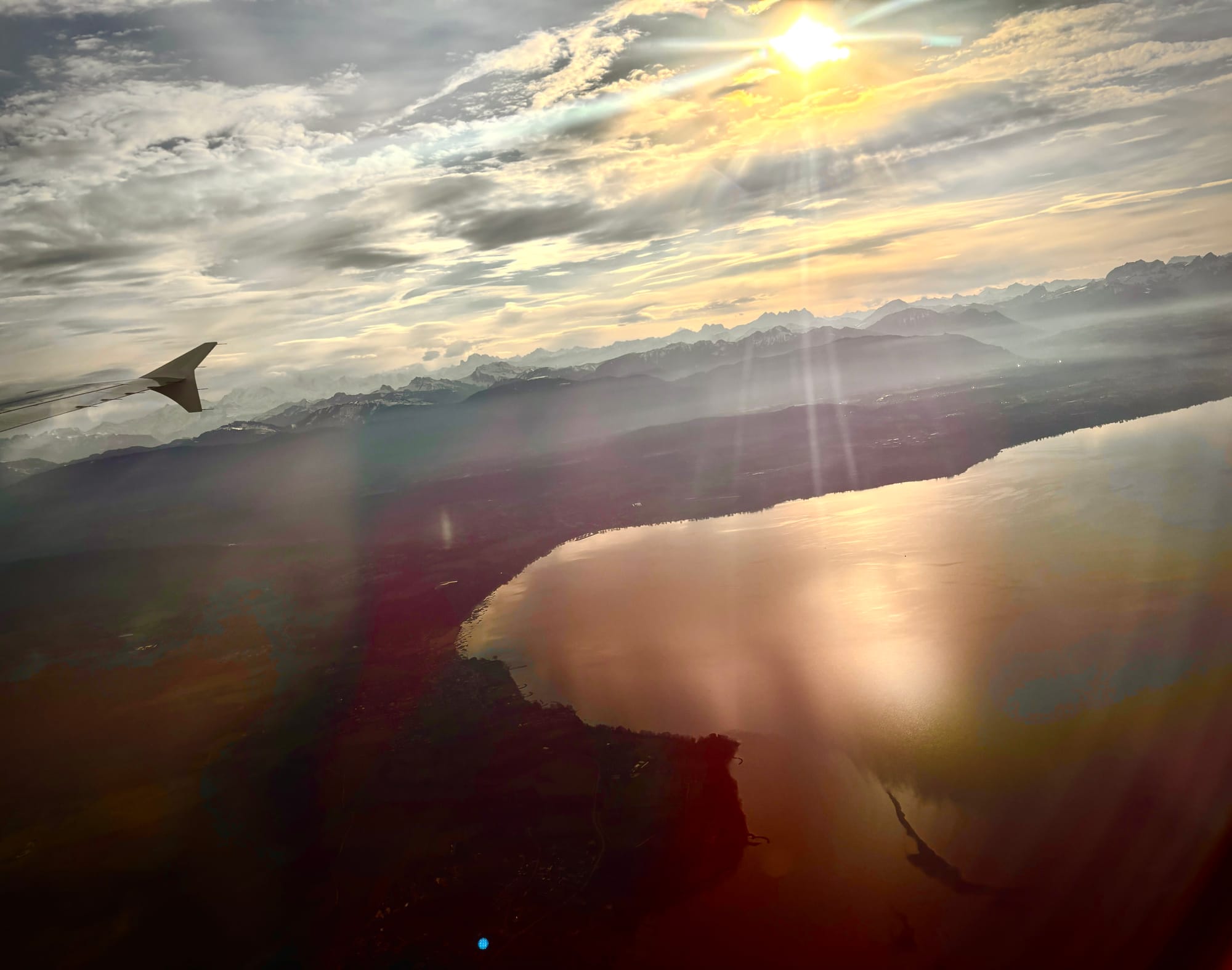 Picture of sun from airplane