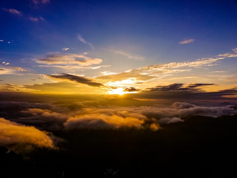 Sunset in the mountains